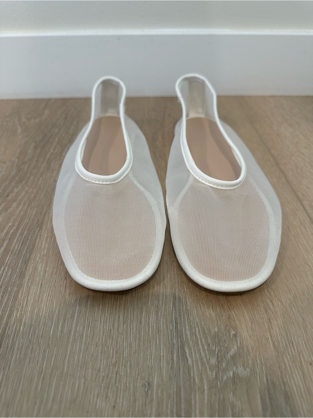 Abercrombie White Mesh Ballet Flats